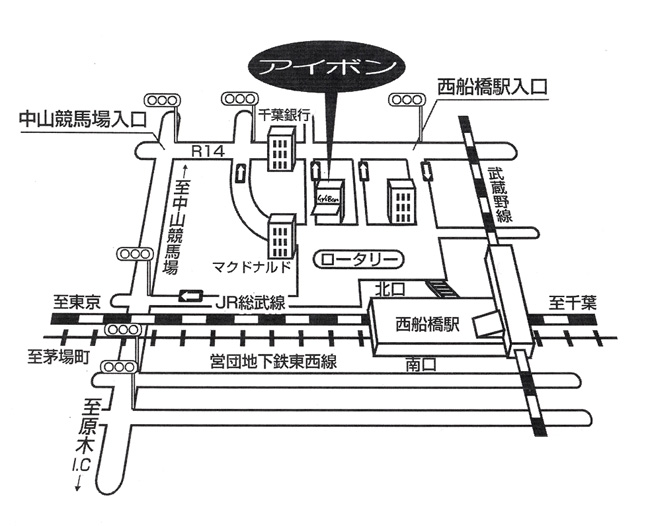 アイボンへの地図